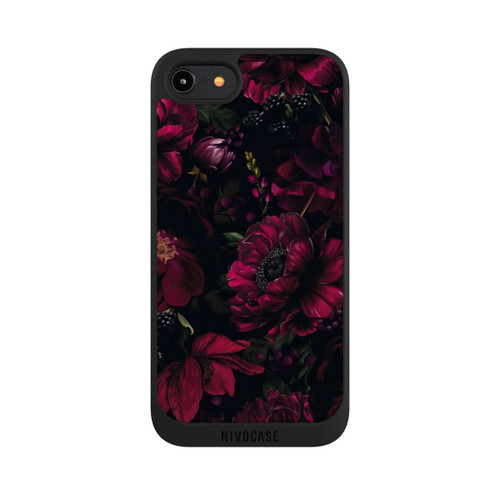 Apple iPhone 7 NIVOpure Dunkle Rote Blumen Liebe