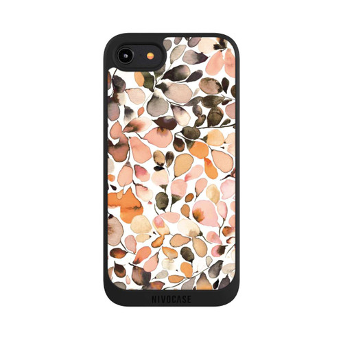 Apple iPhone 7 NIVOpure Eucalyptus Watercolor Leaves Dark Brown Autumn