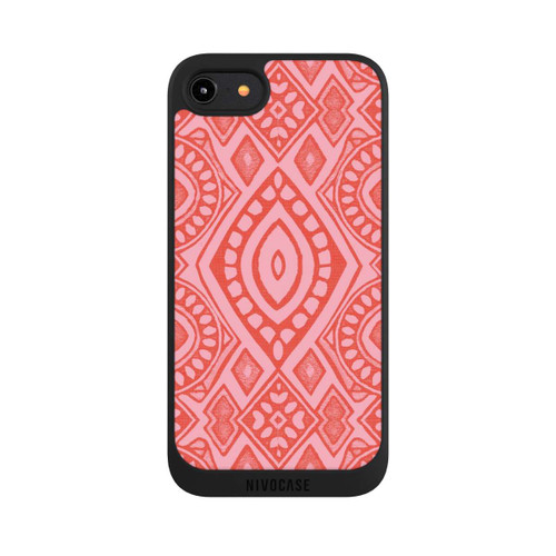 Apple iPhone 7 NIVOpure Boho Geometric Intricate Tribal Design in Shades of Pink