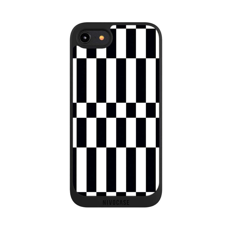 iPhone 7 NIVOpure Checked Abstract Bold Black and White Color Block