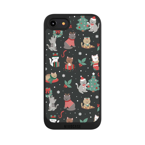 Apple iPhone 7 NIVOpure Christmas Festive Cute Holiday Kittens