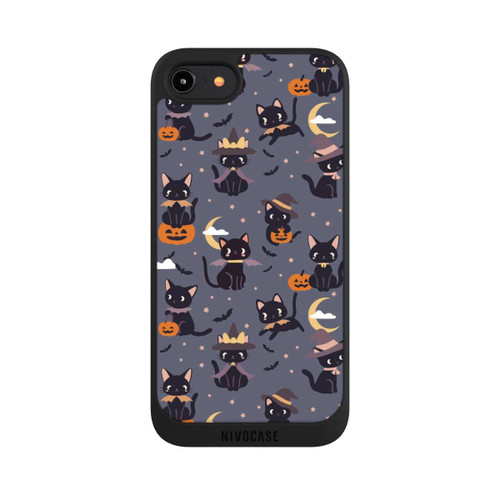Apple iPhone 7 NIVOpure Cute Halloween Witch Cats and Pumpkins
