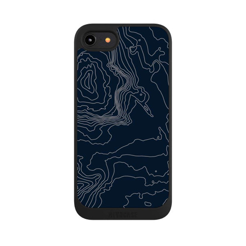 Apple iPhone 7 NIVOpure Berg Höhenlinien Dunkel