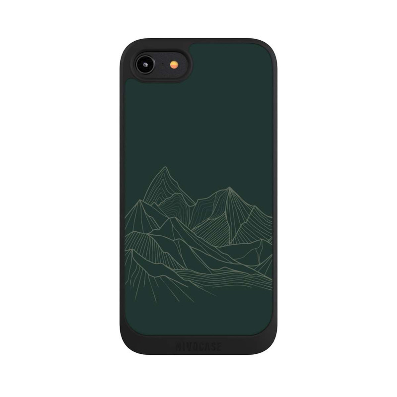 iPhone 7 NIVOpure Berg Line Art Grün