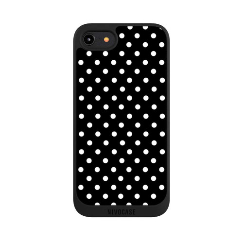 Apple iPhone 8 NIVOpure Polka Dots Schwarz und Weiß