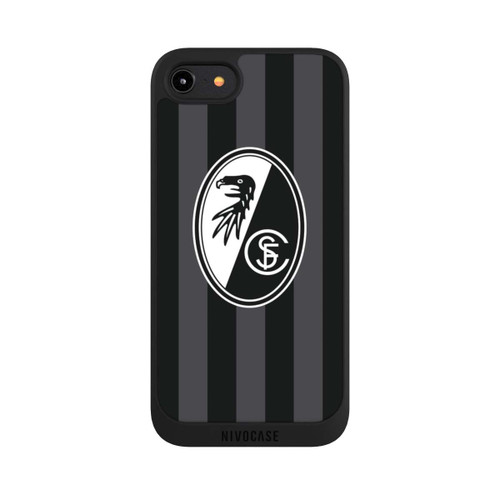 Apple iPhone 8 NIVOpure SC Freiburg - Grau Gestreift