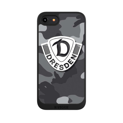 Apple iPhone 8 NIVOpure Dresden Camouflage Grau - Dynamo Dresden