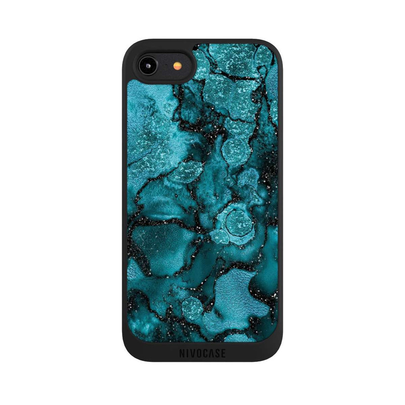 iPhone 8 NIVOpure Paillettes Bleues