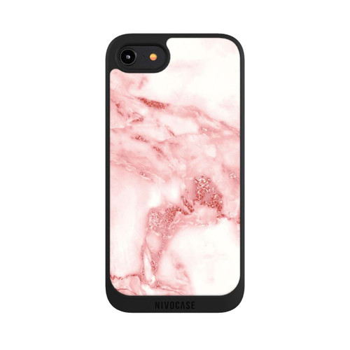 Apple iPhone 8 NIVOpure Pink and White Marble