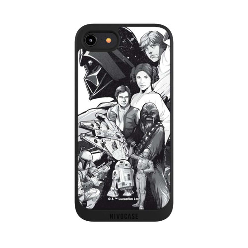 Apple iPhone 8 NIVOpure StarWars Charaktere - Schwarz-Weiß