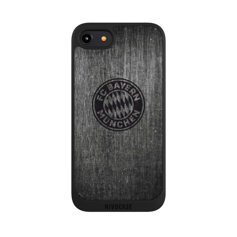 iPhone 8 NIVOpure Metalllook FCB Logo einfarbig