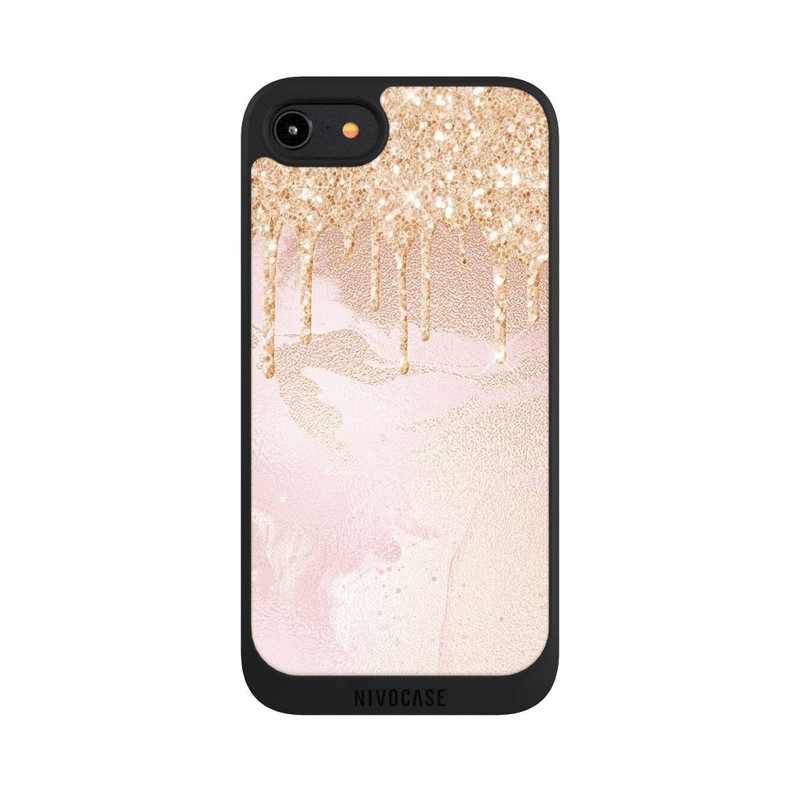 iPhone 8 NIVOpure Rosegold Glitter Droplet Look