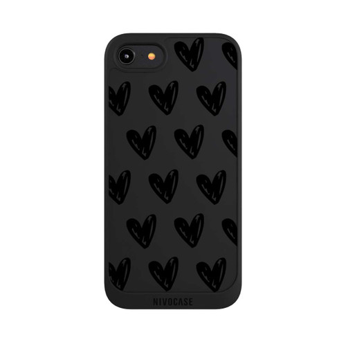 Apple iPhone 8 NIVOpure Herzen Schwarz ohne Hintergrund