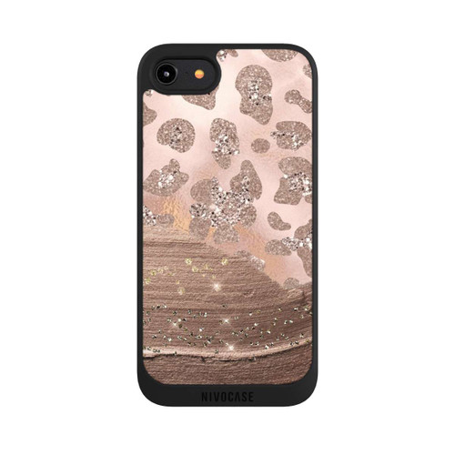 Apple iPhone 8 NIVOpure Silver Leopard Glitterlook