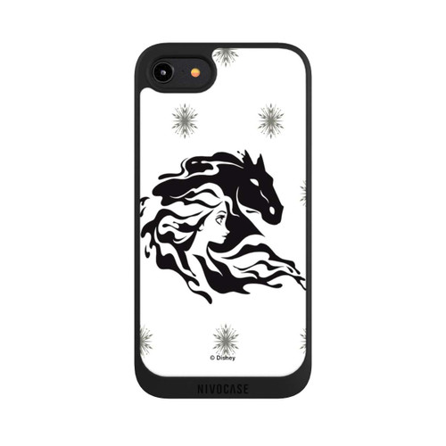 Apple iPhone 8 NIVOpure Elsa Waterhorse Eiskönigin 2 black and white