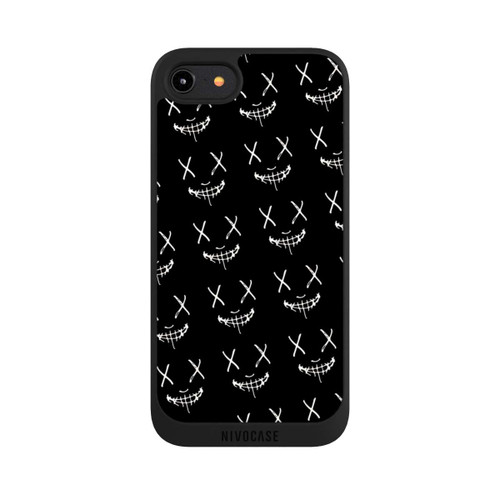 Apple iPhone 8 NIVOpure Maskenmuster Schwarz