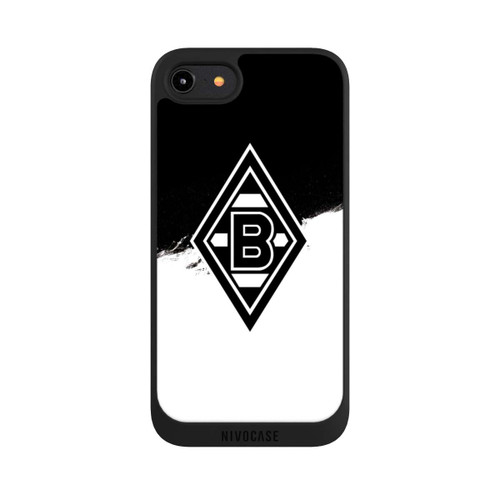 Apple iPhone 8 NIVOpure Borussia Scratch Schwarz-Weiss