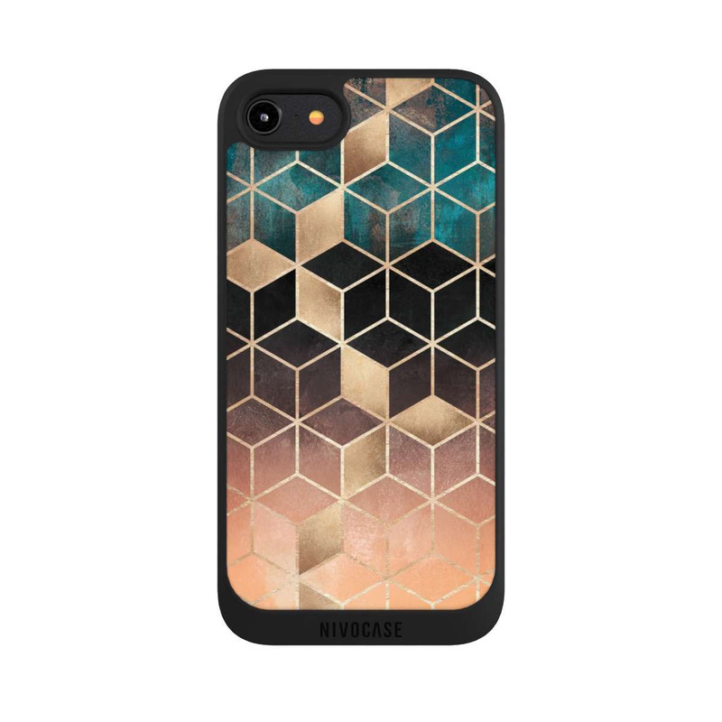 iPhone 8 NIVOpure Cubes de rêve imprimé doré