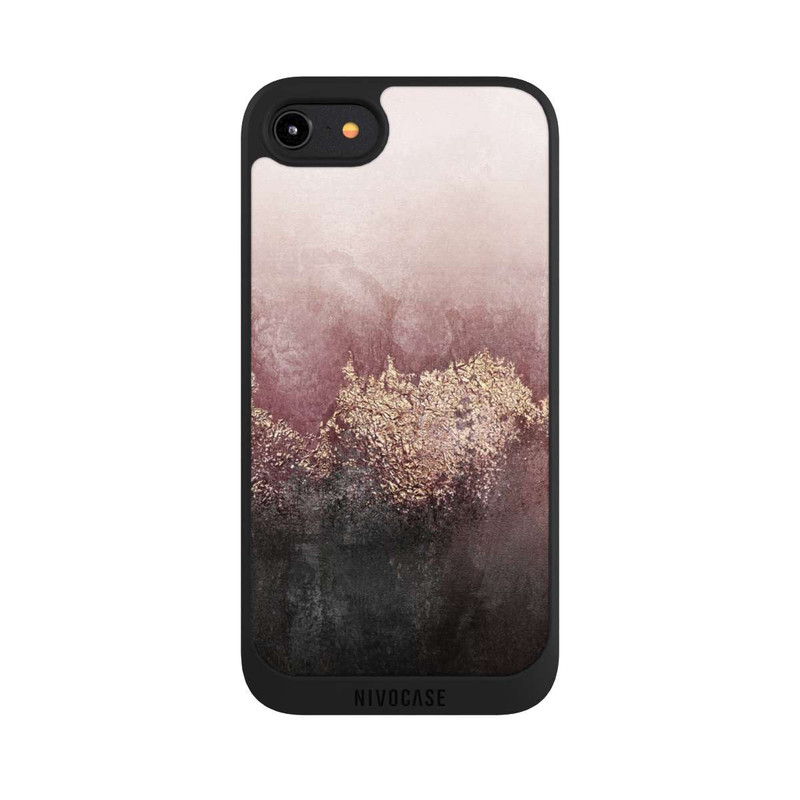 iPhone 8 NIVOpure Impression d'or de poussière de ciel rose