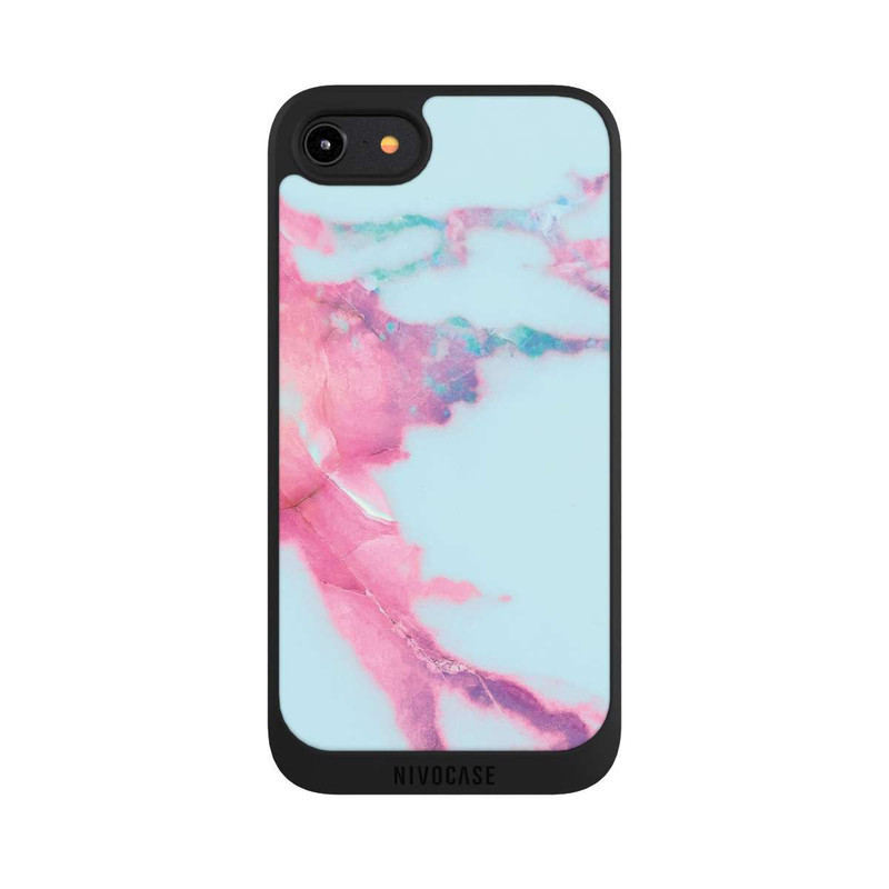 iPhone 8 NIVOpure Light Blue Iridescent Vein Marble