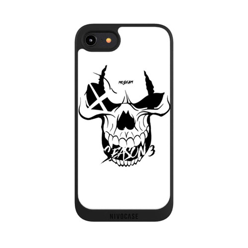 Apple iPhone 8 NIVOpure Schädel Weiß/Schwarz