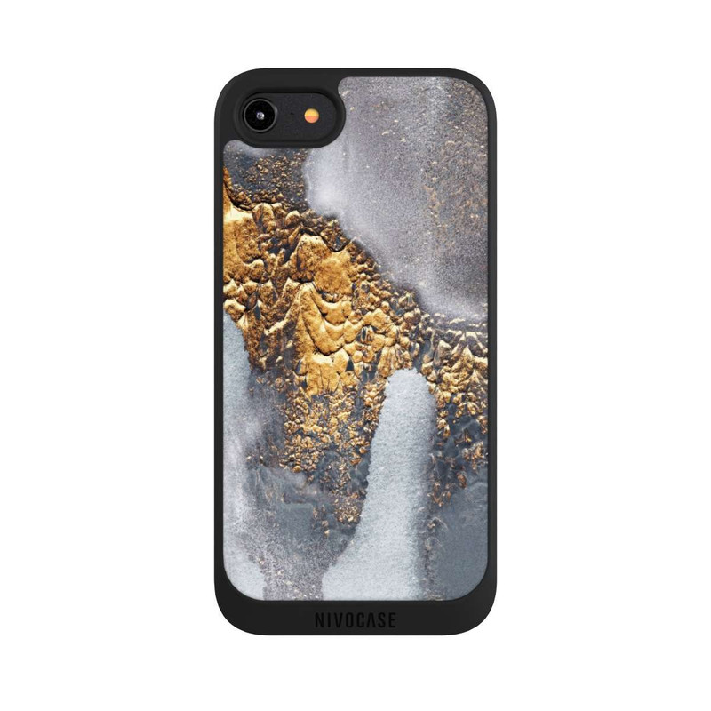 iPhone 8 NIVOpure Look béton doré pailleté