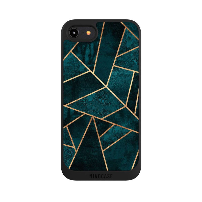 iPhone 8 NIVOpure Imprimé or pierre sarcelle profond