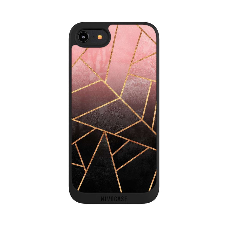 iPhone 8 NIVOpure Imprimé Pierre Or Rose Et Noir