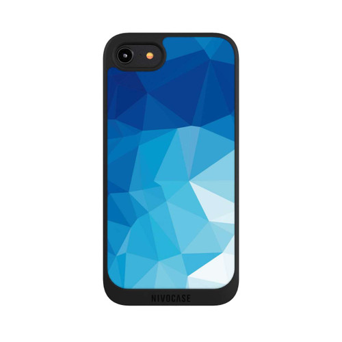 Apple iPhone 8 NIVOpure Mosaïque Polygonale Bleue