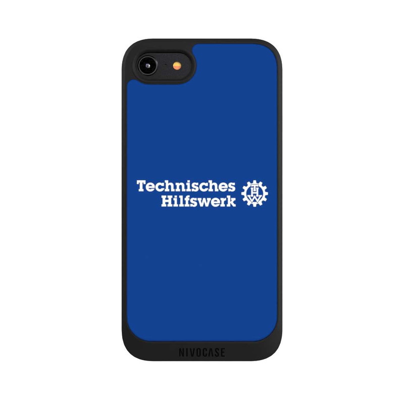 iPhone 8 NIVOpure Technisches Hilfswerk Logo Blau