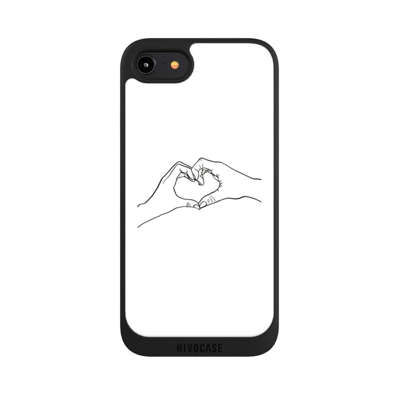 iPhone 8 NIVOpure Line Art mains d'amour