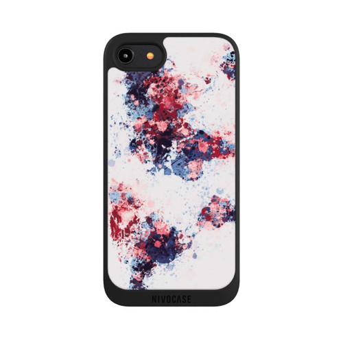 Apple iPhone 8 NIVOpure World Map Paint Splashes Blue Red