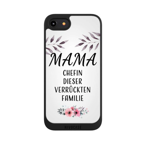 Apple iPhone 8 NIVOpure Mama Chefin dieser Verrückten Familie Weiß