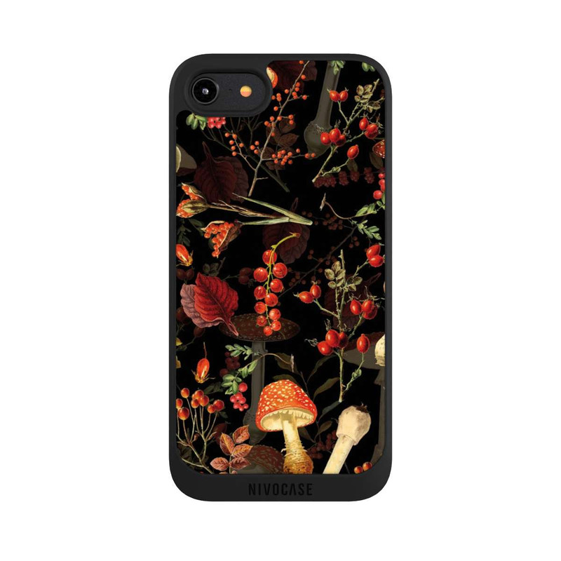 iPhone 8 NIVOpure Mushroom Pattern Black