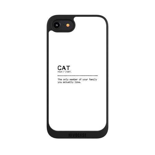 Apple iPhone 8 NIVOpure Zitat Katzenfamilie (englisch)