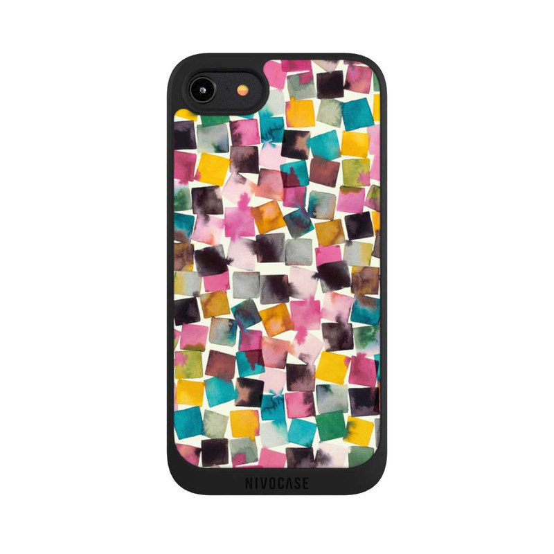 iPhone 8 NIVOpure Aquarell geometrische Plaids rosa