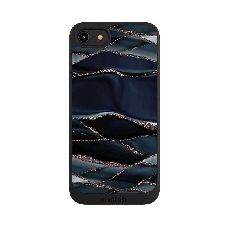 iPhone 8 NIVOpure Dunkelgraue Streifen goldener Look