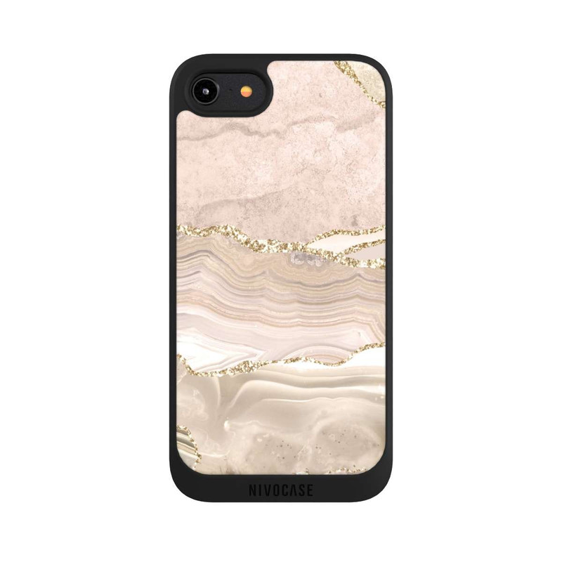 iPhone 8 NIVOpure Marmor rosa-goldene Streifen