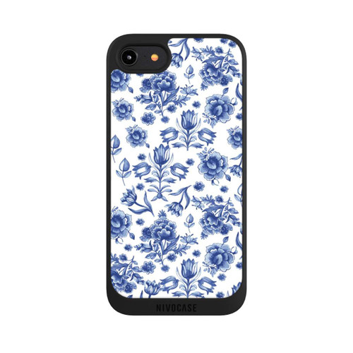 Apple iPhone 8 NIVOpure Blaues Blumenmuster