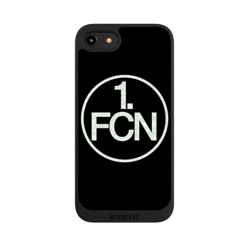 Apple iPhone 8 NIVOpure FCN Logo in Weiß Hintergrund Schwarz