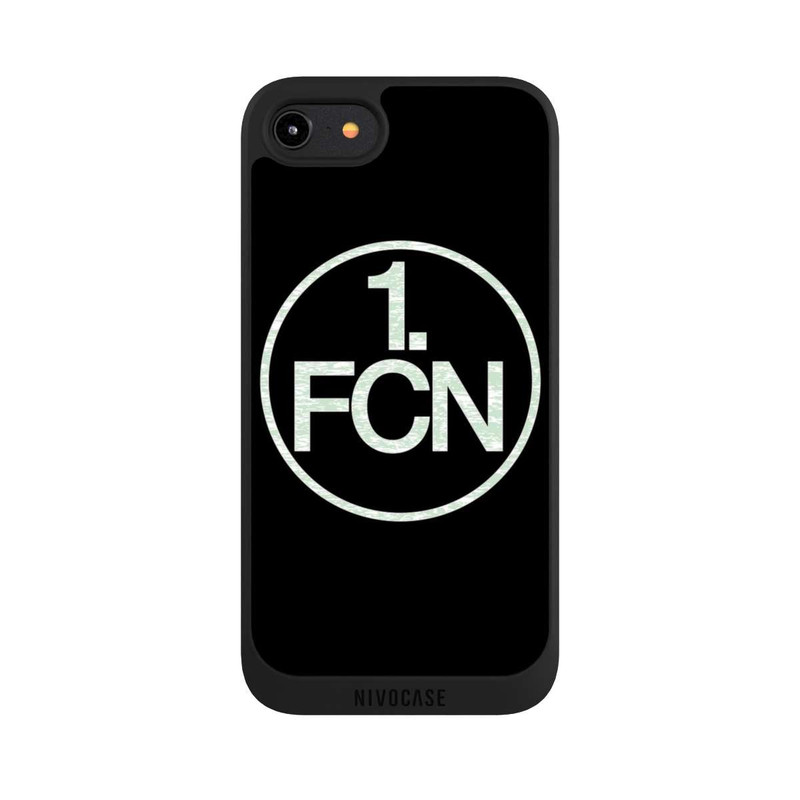iPhone 8 NIVOpure FCN Logo in Weiß Hintergrund Schwarz