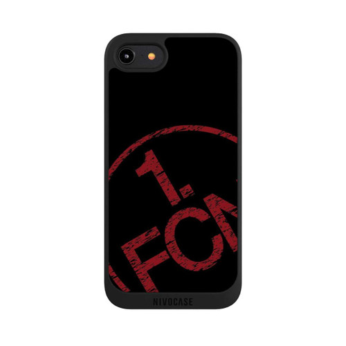 Apple iPhone 8 NIVOpure FCN Logo Rot Texture in Hintergrund Schwarz