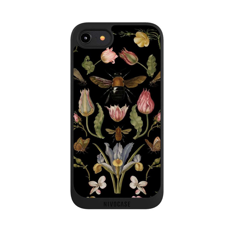 iPhone 8 NIVOpure Wildblumen und Biene Schwarz