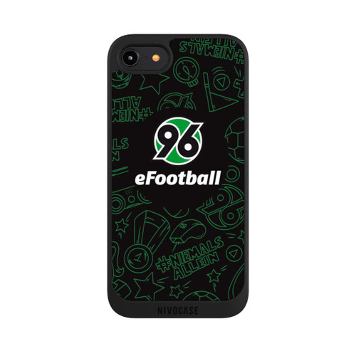 Apple iPhone 8 NIVOpure Hannover 96 Football Pattern Design Black