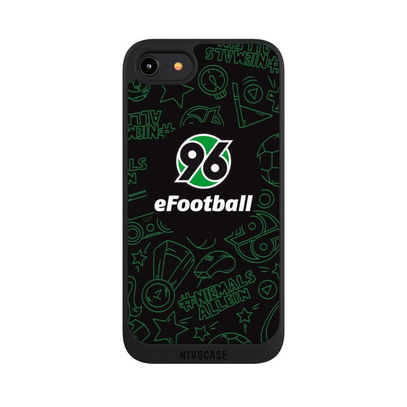 iPhone 8 NIVOpure Hannover 96 Football Pattern Design Black