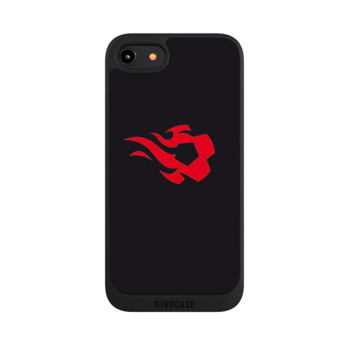 Apple iPhone 8 NIVOpure Belgian Red Flames Schwarz