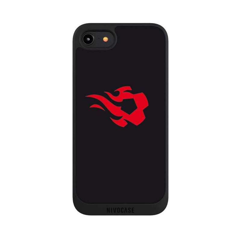iPhone 8 NIVOpure Belgian Red Flames Schwarz