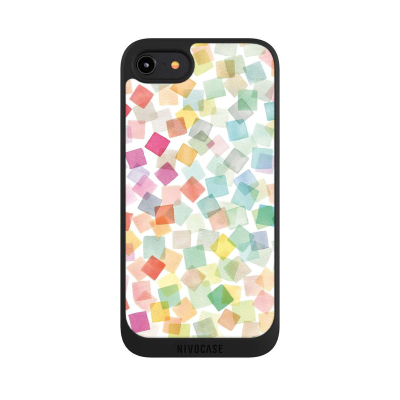 iPhone 8 NIVOpure Konfetti geometrische Plaids Regenbogen