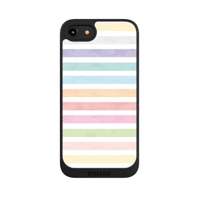 iPhone 8 NIVOpure Rayures colorées arc-en-ciel