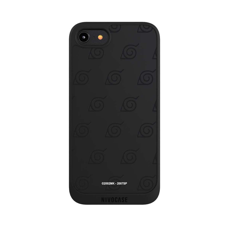 iPhone 8 NIVOpure Schwarzes Konoha-Muster Transparent